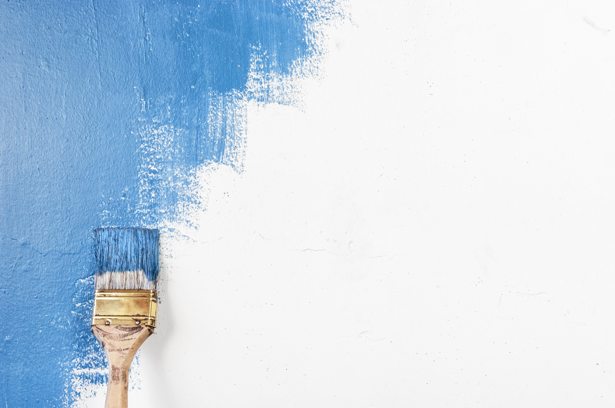 Paint brush on the wall